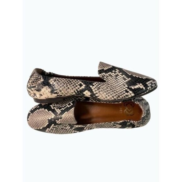 Ukies Leather Snake Print Embossed Slip-on Loafers Shoes 9 M - Picture 3 of 6